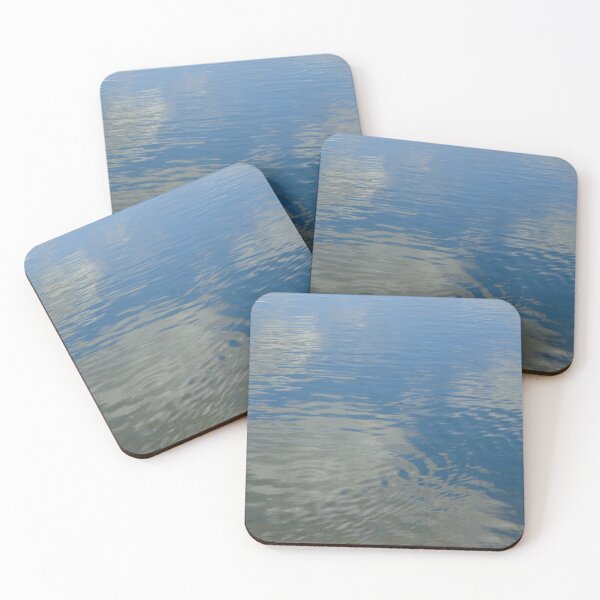 Item preview, Gentle Blue Skies Water Ripples Clouds Horizontal Photo Fabric Pattern designed and sold by H3designs.