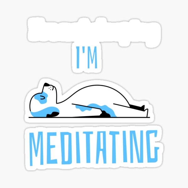 Meditating dog Sticker