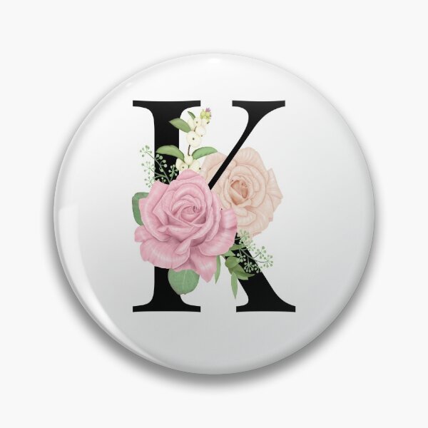 Item preview, Floral K Monogram designed and sold by starrylite.
