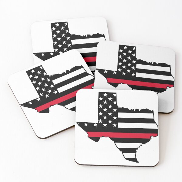 Item preview, Proud Texas Firefighter Red Stripe Flag designed and sold by Samsdesignshop.