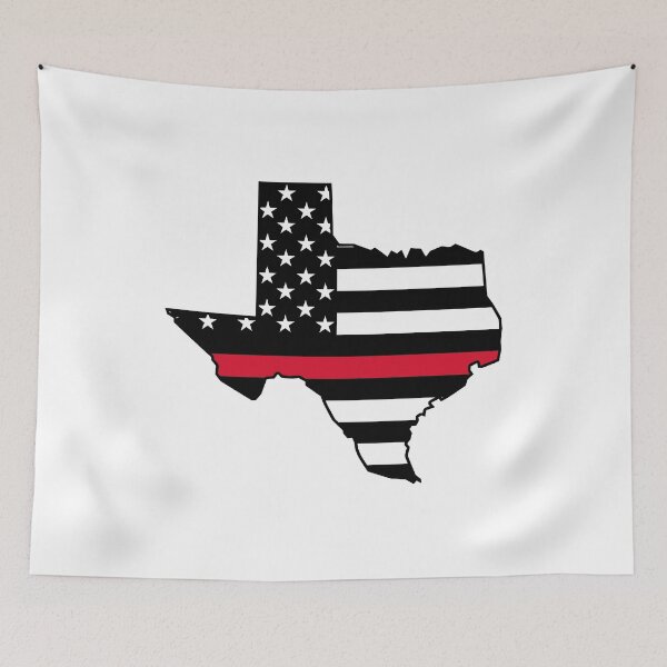 Item preview, Proud Texas Firefighter Red Stripe Flag designed and sold by Samsdesignshop.