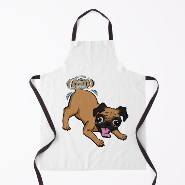 Item preview, Cartoon Tale Wagging Pug Drawing designed and sold by AricHutfles.