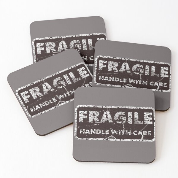 Item preview, Fragile Handle with Care Label with broken glasses effect designed and sold by OnigiriDoctor.