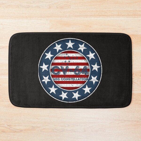 Item preview, Vintage CV-64 USS Constellation Aircraft Carrier American Flag Design designed and sold by Samsdesignshop.