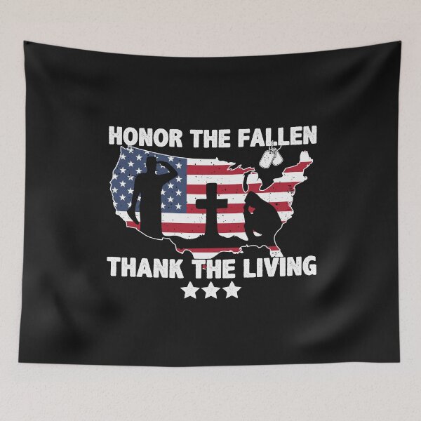 Item preview, Honor The Fallen Thank The Living Memorial Day American Flag Solder Veteran Patriotic Gift designed and sold by alenaz.