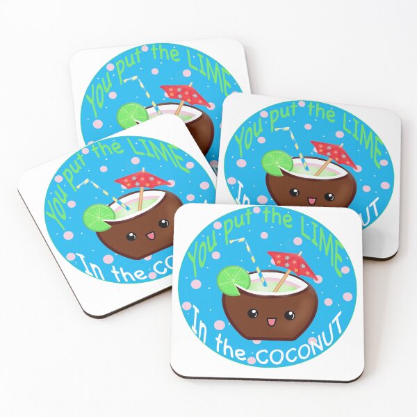 Item preview, Cute Coconut Lime Beverage | Pool Party Paper Umbrella Drinks | You Put the Lime in the Coconut designed and sold by juliuhhh.