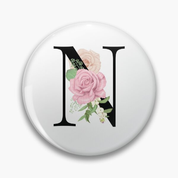 Item preview, Floral N Monogram designed and sold by starrylite.