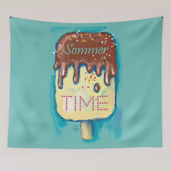 Item preview, Sweet cold colourful  ice cream. Hot summer time. designed and sold by RukkiZukkiArt.
