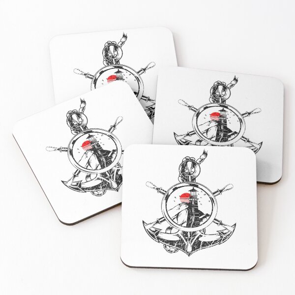 Item preview, Anker Maritim Retro Lighthouse Sea Vacation designed and sold by shurikaner.