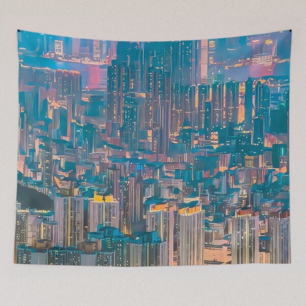 Item preview, Aesthetic Asian Cityscape designed and sold by KaremaJ.