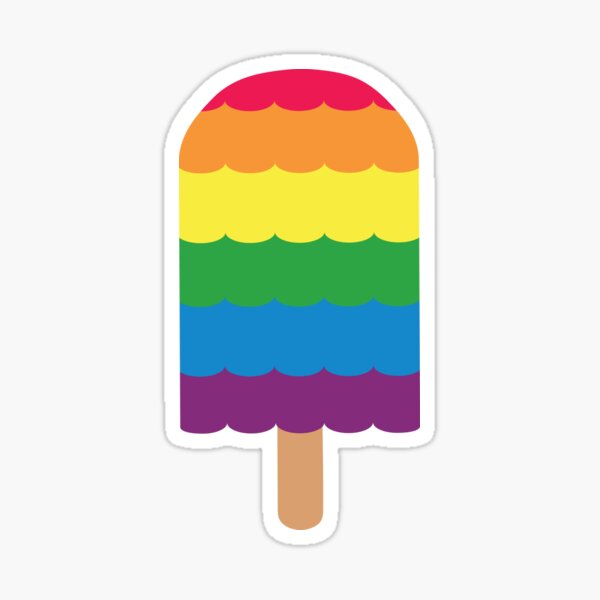 Rainbow Pride Popsicle Sticker