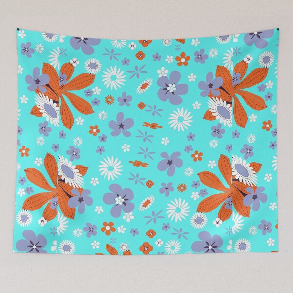 Item preview, Flowy Floral Throw blankets, throw pillows, t-shirts and many more designed and sold by hellonitish.