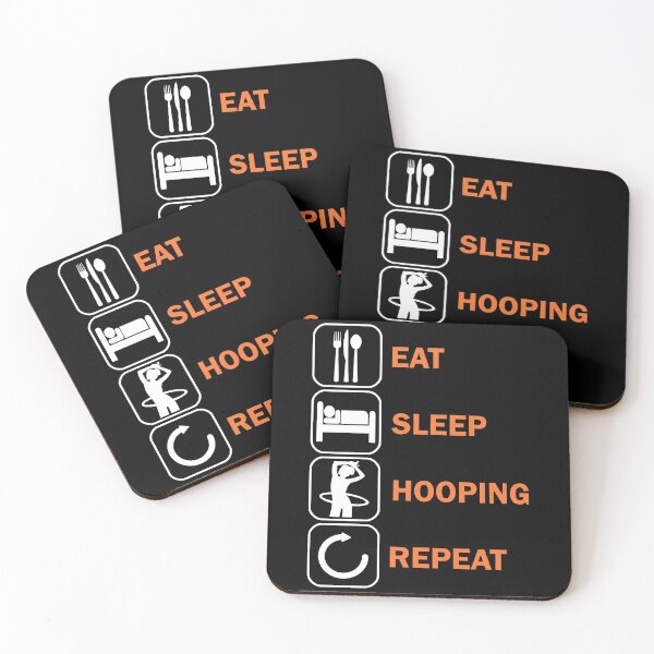 Item preview, Eat Sleep Hooping Hula Sports Hoop designed and sold by DerNerd.