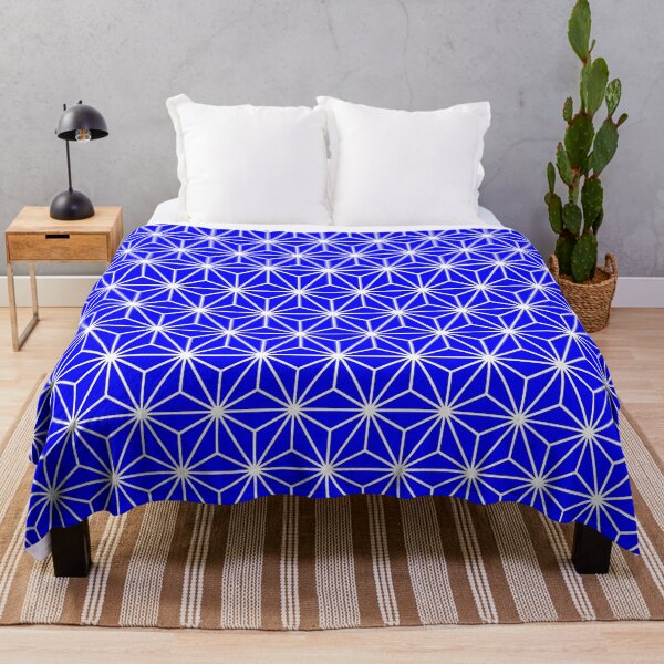 Item preview, Blue Asanoha - Japanese Traditional Pattern designed and sold by KinitaDesign.