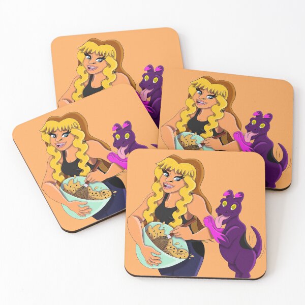 Item preview, Layla and Sparkles baking chocolate chip cookies designed and sold by JennyStoryArt.