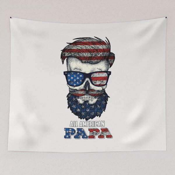 Item preview, Mens Skull All American Papa 4th of July  designed and sold by AlisonWalsh24.