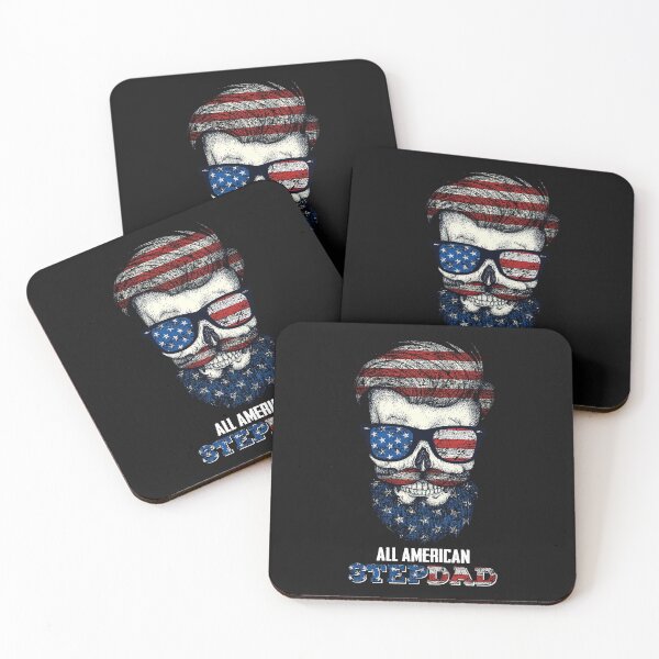 Item preview, Skull All American Step Dad 4th of July  designed and sold by AlisonWalsh24.