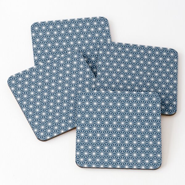 Item preview, Prussian Blue White Asanoha - Japanese Traditional Pattern designed and sold by KinitaDesign.