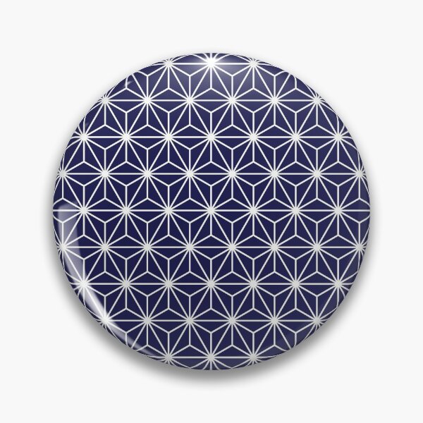 Item preview, Tetsu-kon Iron Navy Blue White Asanoha - Japanese Traditional Pattern designed and sold by KinitaDesign.