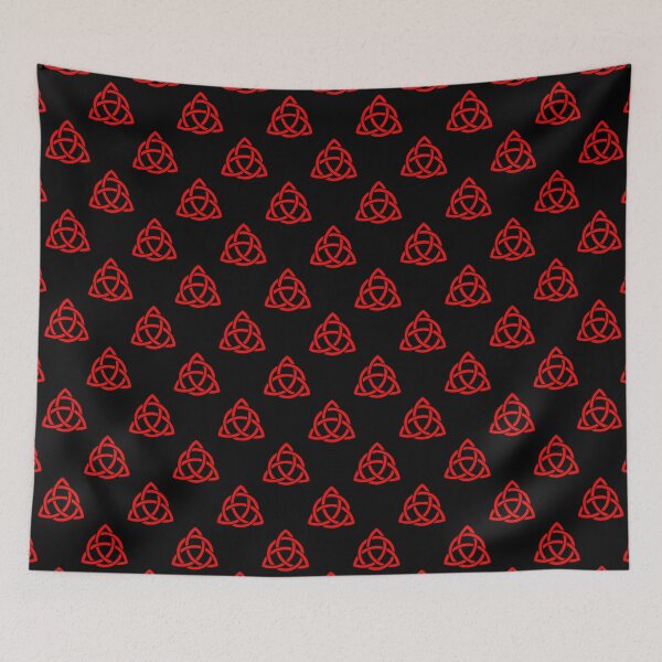 Item preview, Celtic Tribal Knot Repeating Pattern (Red, Black Background) designed and sold by Pendy777.