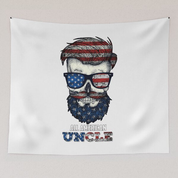 Item preview, Mens Skull All American Uncle 4th of July  designed and sold by AlisonWalsh24.