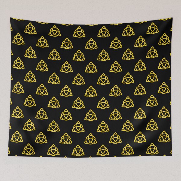 Item preview, Celtic Tribal Knot Repeating Pattern (Gold, Black Background) designed and sold by Pendy777.