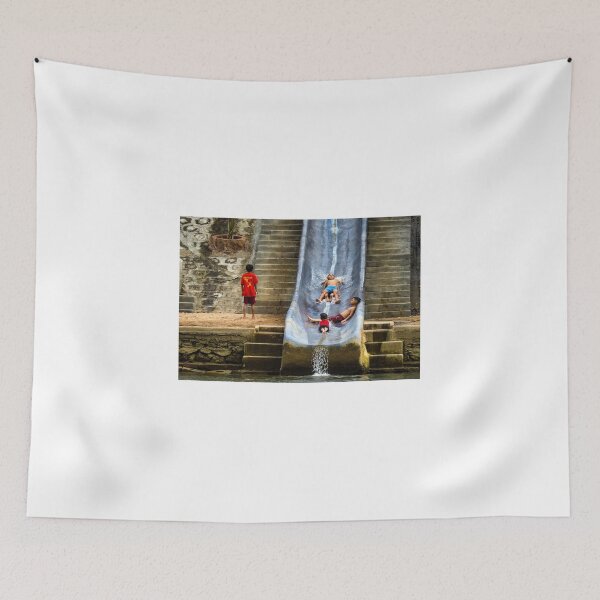 Item preview, Children having fun on a water slide designed and sold by Anita van Gendt.