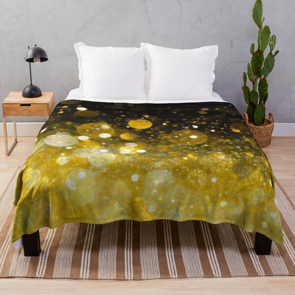 Item preview, Abstract gold shiny lights on black background I designed and sold by fowons.