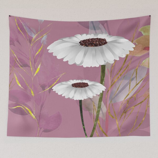 Item preview, William Morris and Van Gogh inspired fusion - Dusky pink and white.  Caroline Laursen Original  designed and sold by Caroline Laursen.