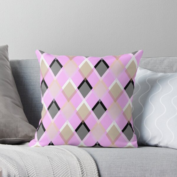 Item preview, Diamond pattern pillow outdoor lilac designed and sold by anna0711.