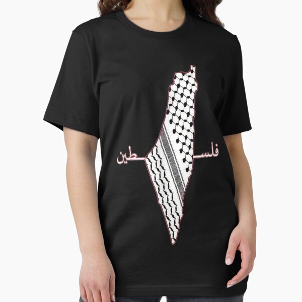 Keffiyeh Palestine Map Arabic Scarf Shemagh Palestinian Flag Essential T-Shirt