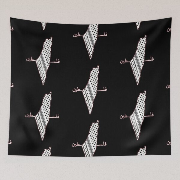 Item preview, Keffiyeh Palestine Map Arabic Scarf Shemagh Palestinian Flag designed and sold by jackbellart.