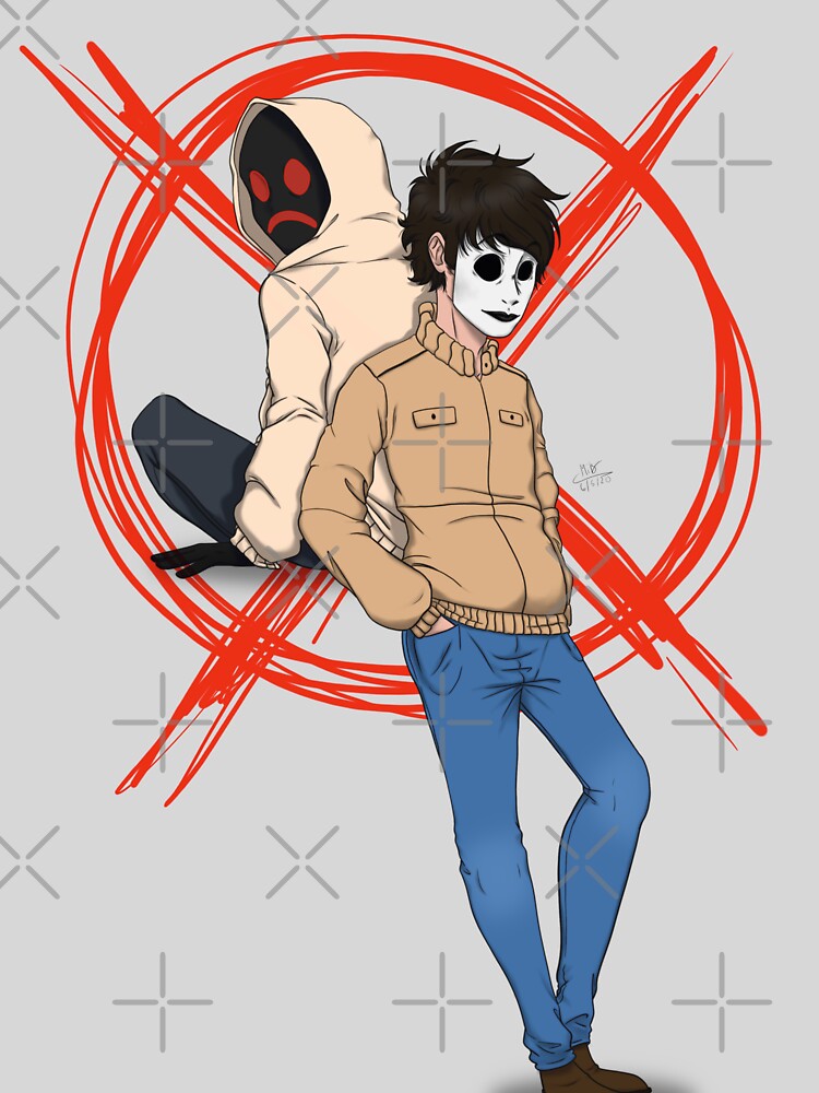 hoodie and masky-marble hornets  Sticker for Sale by aforceofart