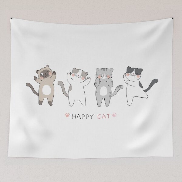 Item preview, Happy cat designed and sold by kims-club.