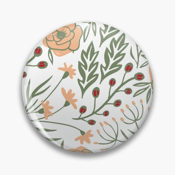Item preview, Delicate Flowy Floral Sage Green  designed and sold by kindtoearth.
