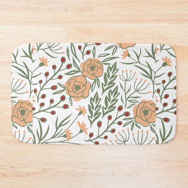 Item preview, Delicate Flowy Floral Sage Green  designed and sold by kindtoearth.