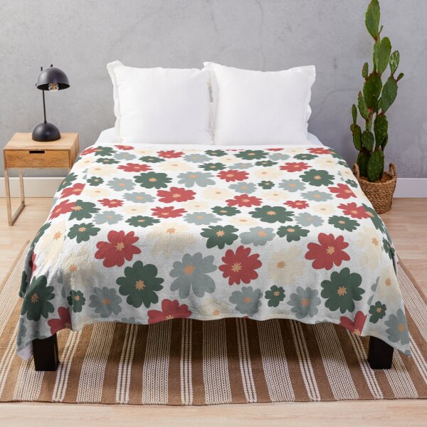 Item preview, Flowy Floral Sage Green and Terracotta designed and sold by kindtoearth.