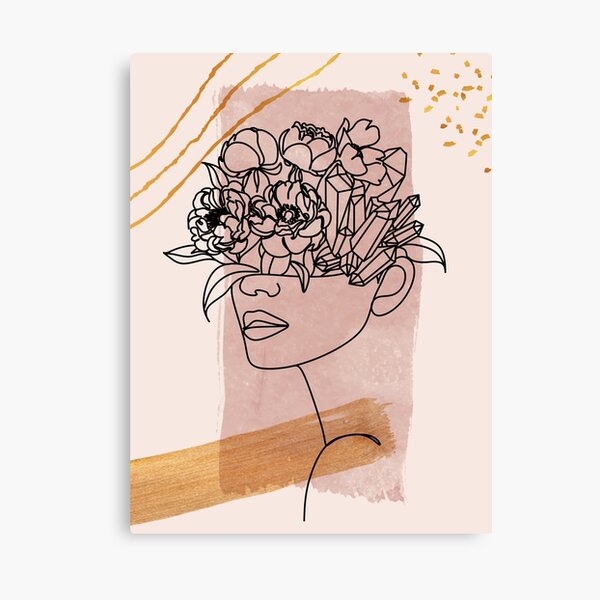 Woman With Flower Head Canvas Painting, Flower Woman Canvas Print, Woman  Wall Art, Colorful Flower Body Canvas Print, Women Canvas Paint 