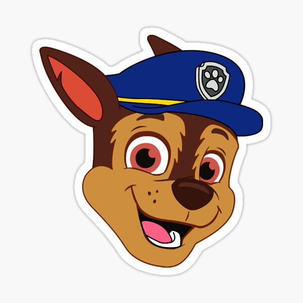 "Happy Paw Patrol Chase" Sticker by hamedamii Redbubble
