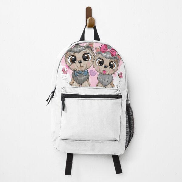 Item preview, Cute Bright Eyed Boy & Girl Yorkshire Terrier Dog with Butterflies designed and sold by WearWolfDesigns.