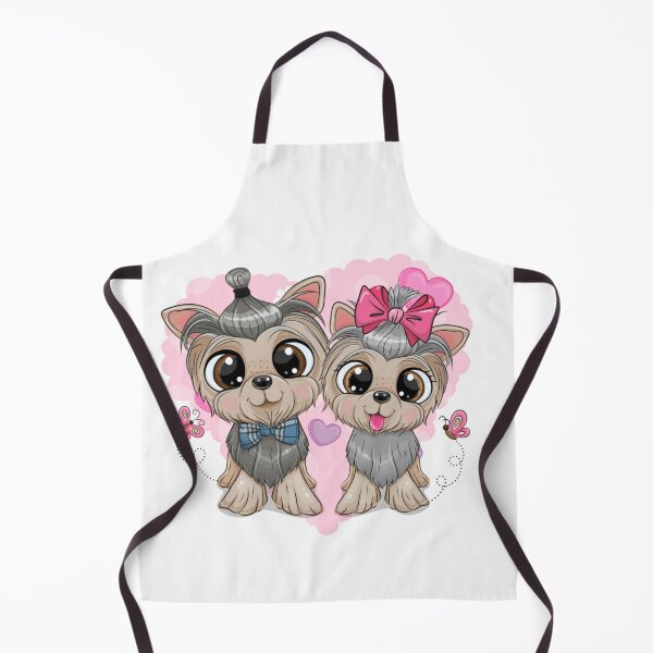 Item preview, Cute Bright Eyed Boy & Girl Yorkshire Terrier Dog with Butterflies designed and sold by WearWolfDesigns.