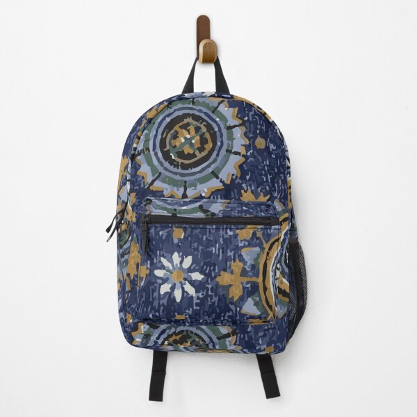 Item preview, Antique Oriental Blue Gold Flowers designed and sold by StudioMoesker.