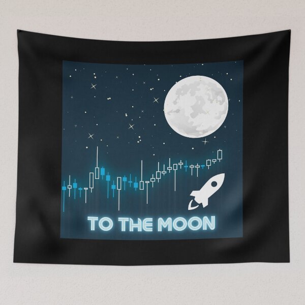 Item preview, To the Moon! Meme Stocks print designed and sold by ThousandAutumns.