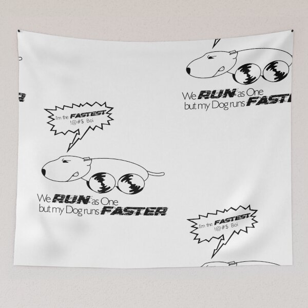 Item preview, We Run as one but my dog runs faster T-shirts, stickers, throw pillows and many more. designed and sold by hellonitish.