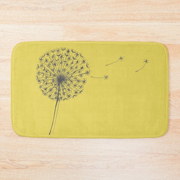 Item preview, Dandelion Clock Linocut in Yellow and Grey designed and sold by Maddy Bennett.