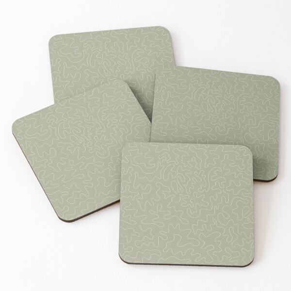 Item preview,  Modern minimalistic pastel dark green one line drawing  designed and sold by StudioHinte.