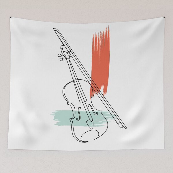 Item preview, Cello line art designed and sold by OneLinePrint.