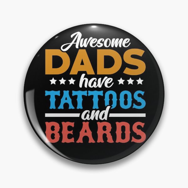 Item preview, Awesome dads have tattoos and beard Father’s Day tshirt design designed and sold by Tanuja  Sharma.