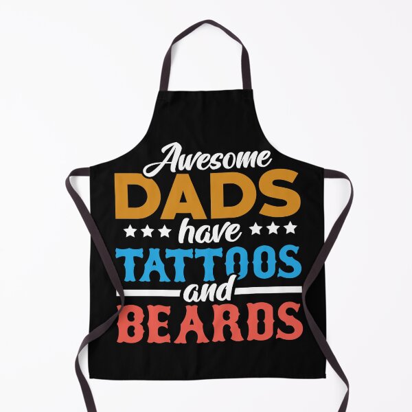 Item preview, Awesome dads have tattoos and beard Father’s Day tshirt design designed and sold by Tanuja Sharma.