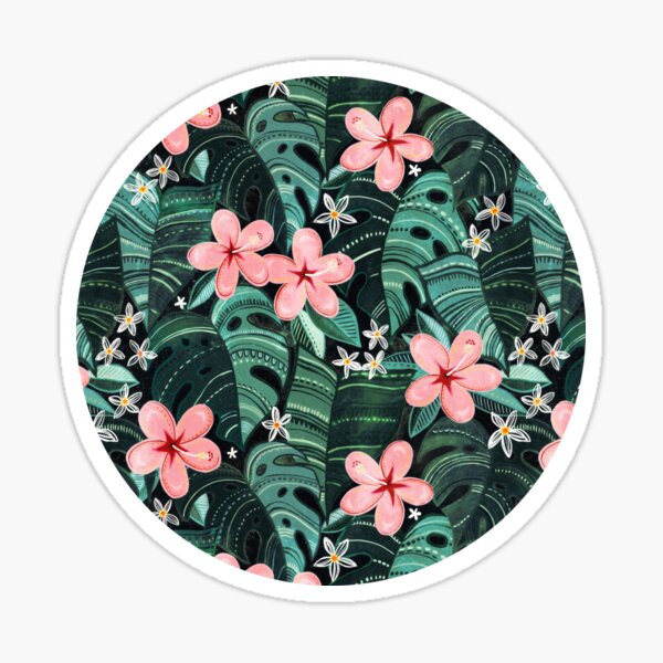 Midnight Tropical Garden Sticker